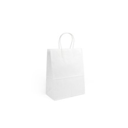 Bolsa de Papel Algon Blanco 20,6 x 11 x 27 cm 3 Piezas (24 Unidades)