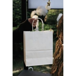 Bolsa de Papel Algon Blanco 20,6 x 11 x 27 cm 3 Piezas (24 Unidades)