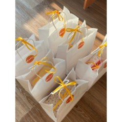 Bolsa de Papel Algon Blanco 20,6 x 11 x 27 cm 3 Piezas (24 Unidades)