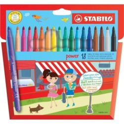Set de Rotuladores Stabilo POWER Multicolor 18 Piezas (6 Unidades)