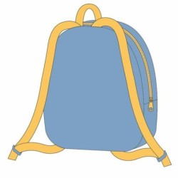 Mochila Escolar Stitch Azul 18 x 22 x 4 cm