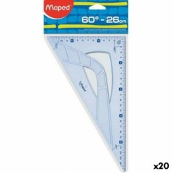 Cartabón Maped GEOMETRIC 60 Transparente 26 cm (20 Unidades)