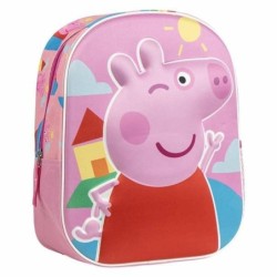 Mochila Escolar 3D Peppa Pig Rosa 25,0 x 31,0 x 10,0 cm
