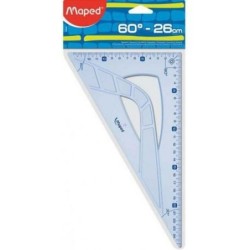 Cartabón Maped GEOMETRIC 60 Transparente 26 cm (20 Unidades)