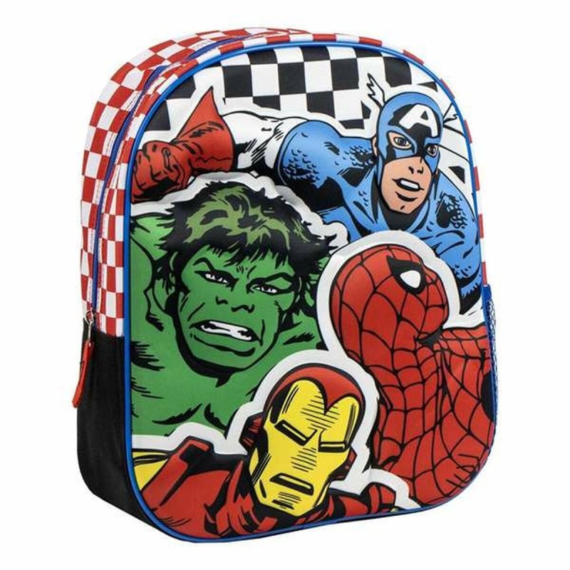Mochila Escolar 3D The Avengers Negro 25,0 x 31,0 x 10,0 cm