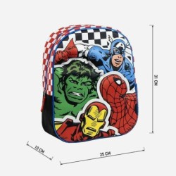 Mochila Escolar 3D The Avengers Negro 25,0 x 31,0 x 10,0 cm