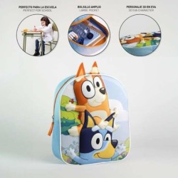 Mochila Escolar 3D Bluey Azul