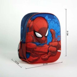 Mochila Escolar 3D Spider-Man Azul 25,0 x 31,0 x 10,0 cm