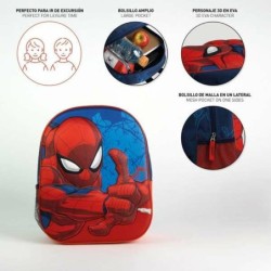 Mochila Escolar 3D Spider-Man Azul 25,0 x 31,0 x 10,0 cm