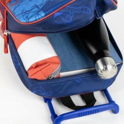 Mochila Escolar con Ruedas Spider-Man Azul 3D