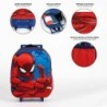 Mochila Escolar con Ruedas Spider-Man Azul 3D