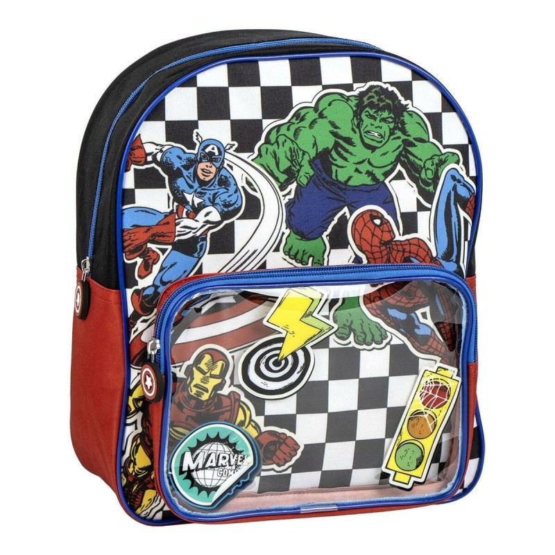 Mochila Escolar The Avengers Negro 25 x 31 x 12 cm