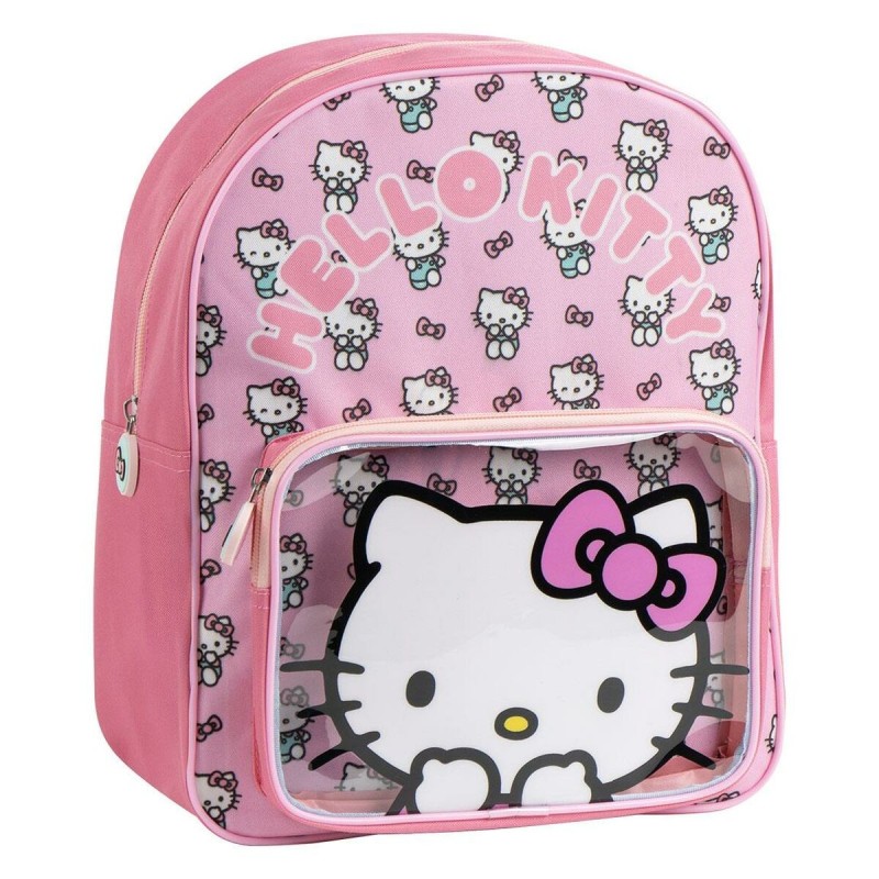 Mochila Escolar Hello Kitty Rosa 25 x 31 x 14 cm