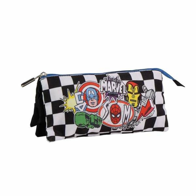Portatodo Triple The Avengers Negro 2,2 x 1,1 x 22,5 cm