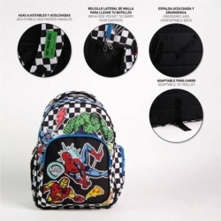 Mochila Escolar The Avengers Negro