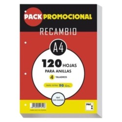 Hojas de cuadrícula Pacsa A4 120 Hojas