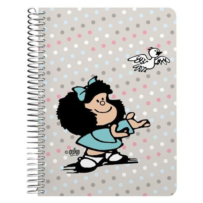 Cuaderno Mafalda Bird Multicolor Cuarto 80 Hojas