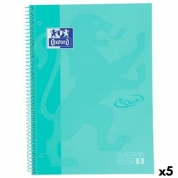 Libreta de Anillas Oxford TOUCH EUROPEANBOOK Menta A4 80 Hojas (5 Unidades)
