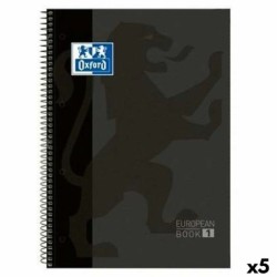 Libreta de Anillas Oxford CLASSIC EUROPEANBOOK Negro A4 80 Hojas (5 Unidades)