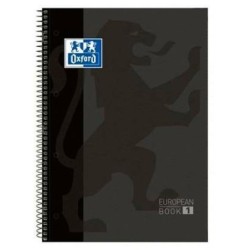 Libreta de Anillas Oxford CLASSIC EUROPEANBOOK Negro A4 80 Hojas (5 Unidades)