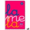 Libreta de Anillas Lamela Rosa Din A4 80 Hojas (5 Unidades)
