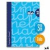 Set de Cuadernos Lamela Azul Din A4 80 Hojas 21,5 x 31,5 cm 5 Piezas (4 Unidades)