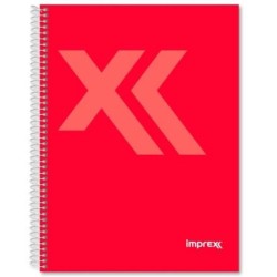 Cuaderno Imprex Rojo A5 80 Hojas (4 Unidades)