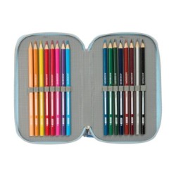 Estuche Escolar con Accesorios Frozen Ice magic Azul claro 12,5 x 19,5 x 5,5 cm 37 Piezas