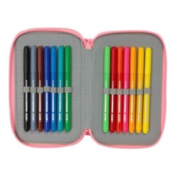 Estuche Escolar con Accesorios Moos Passion Multicolor 12,5 x 19,5 x 5,5 cm 37 Piezas