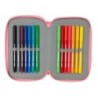 Estuche Escolar con Accesorios Moos Passion Multicolor 12,5 x 19,5 x 5,5 cm 37 Piezas
