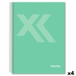 Cuaderno Imprex Verde A5 80 Hojas (4 Unidades)