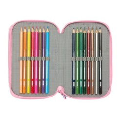 Estuche Escolar con Accesorios Barbie Painterly Rosa Azul cielo 12,5 x 19,5 x 5,5 cm 37 Piezas