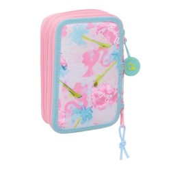Estuche Escolar con Accesorios Barbie Painterly Rosa Azul cielo 12,5 x 19,5 x 5,5 cm 37 Piezas