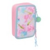 Estuche Escolar con Accesorios Barbie Painterly Rosa Azul cielo 12,5 x 19,5 x 5,5 cm 37 Piezas