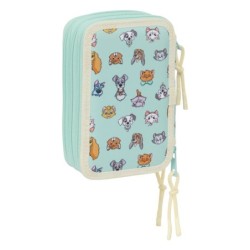Estuche Escolar con Accesorios Disney Azul 12,5 x 19,5 x 5,5 cm 37 Piezas