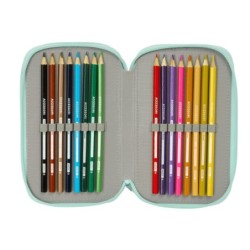 Estuche Escolar con Accesorios Disney Azul 12,5 x 19,5 x 5,5 cm 37 Piezas