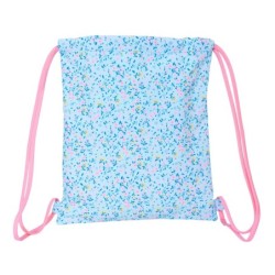 Bolsa Mochila con Cuerdas Vicky Martín Berrocal Paraíso Azul Rosa 35 x 40 x 1 cm