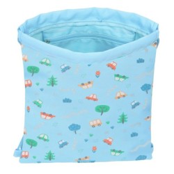 Bolsa Mochila con Cuerdas Safta Coches Azul 26 x 34 x 1 cm