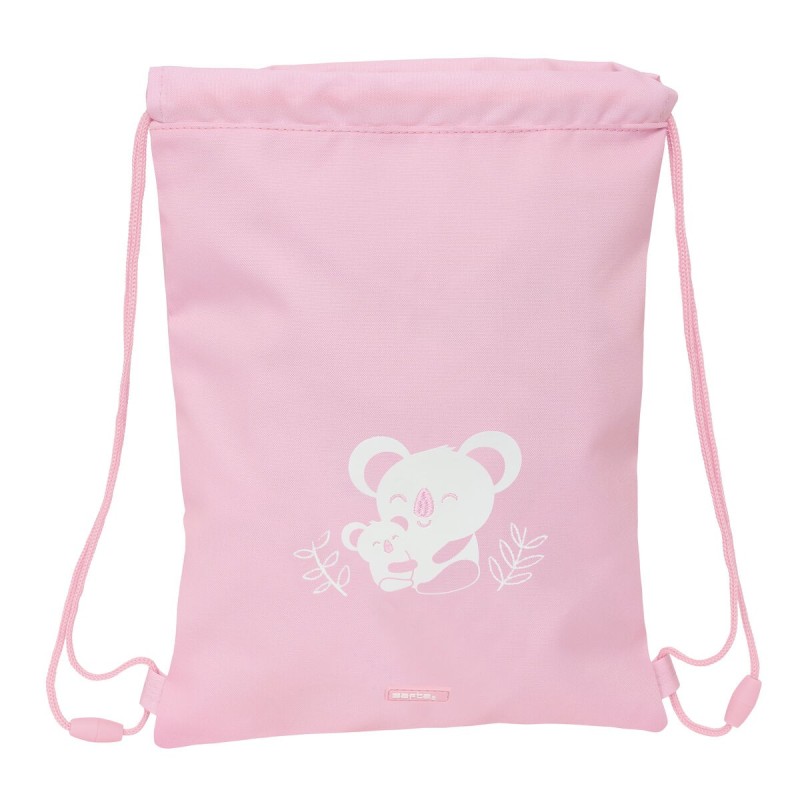 Bolsa Mochila con Cuerdas Safta Koala Rosa 26 x 34 x 1 cm