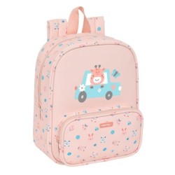 Mochila Infantil Safta Jirafa Coral 22 x 27 x 10 cm
