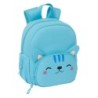 Mochila Infantil Safta Gato Azul claro 20 x 25 x 9 cm