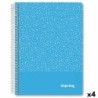 Cuaderno Imprex Azul A5 80 Hojas (4 Unidades)