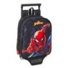 Mochila Escolar con Ruedas Spider-Man Attack Negro 22 x 27 x 10 cm