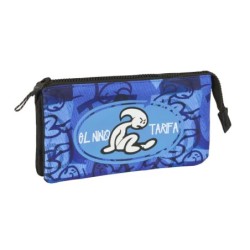 Portatodo Triple El Niño Roller Azul Negro 22 x 12 x 3 cm