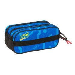 Portatodo Triple Hot Wheels Let's race Azul Negro 21,5 x 10 x 8 cm