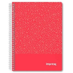 Cuaderno Imprex Rojo A5 80 Hojas (4 Unidades)