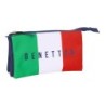 Portatodo Triple Benetton Flag Azul marino 22 x 12 x 3 cm