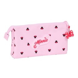Portatodo Triple Minnie Mouse Naive Rosa 22 x 12 x 3 cm