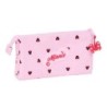 Portatodo Triple Minnie Mouse Naive Rosa 22 x 12 x 3 cm