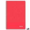 Cuaderno Imprex Rojo Din A4 80 Hojas (4 Unidades)